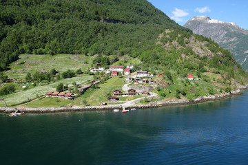 little town in a fjord in norway