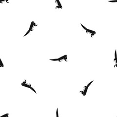 Iguana pattern repeat seamless in black color for any design. Vector geometric illustration