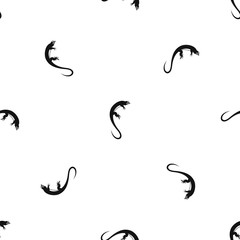 Lizard pattern repeat seamless in black color for any design. Vector geometric illustration