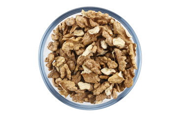 shelled walnuts isolated