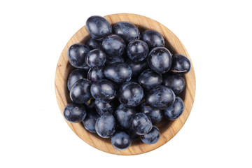 blue grapes in a plate