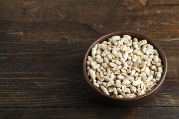 peanuts on a wooden background