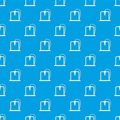 3D printer frame pattern repeat seamless in blue color for any design. Vector geometric illustration