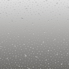 Realistic rain drop on glass window. Vector.
