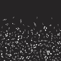Musical background with musical notes for your design. Vector