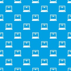 3d printer model pattern repeat seamless in blue color for any design. Vector geometric illustration