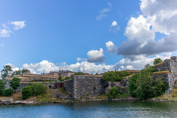 The massive defense walls of the Suomenlinna fortress in Finland - 4