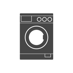 Washing machine icon, simple vector logo