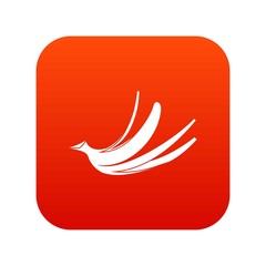 Banana peel icon digital red for any design isolated on white vector illustration