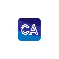 Initial Letter CA Logo Template Design