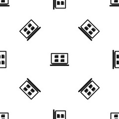 Desktop pattern repeat seamless in black color for any design. Vector geometric illustration