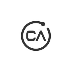 Initial Letter CA Logo Template Design