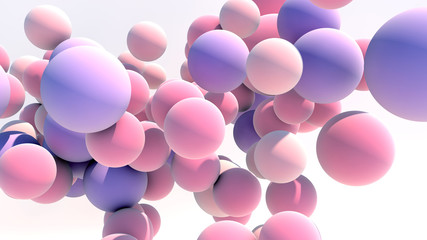 Floating Multicolored Balls Background 