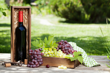 Red wine and grape