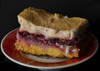 Cake with cherries