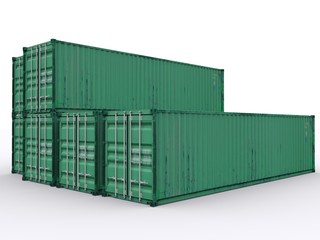 Stacked Shipping Container