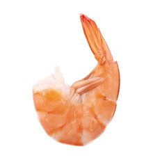 Red cooked prawn or tiger shrimp isolated on white background