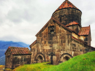 The historic Armenian monastery from the 10th century located in the village of Sanahin, in the...