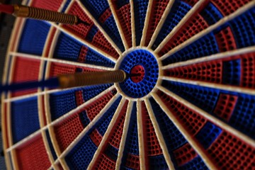 detail of the game of darts