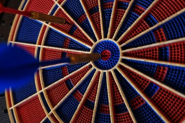 detail of the game of darts