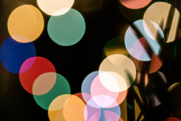 Christmas background with lights and blurred bokeh background.