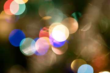 Christmas background with lights and blurred bokeh background.