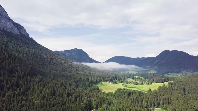 Beautiful view of the Konigsee lake near Jenner mount in Berchtesgaden National Park, Upper Bavarian Alps, Germany, Europe. Beauty of nature concept background aerial drone video