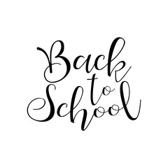 Back to School, Vector lettering illustration on white background 