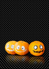 Orange ghost of Halloween.Halloween concept background.