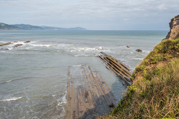 Spanien - Baskenland - Zumaia - Acantilado Flysch - Algorri