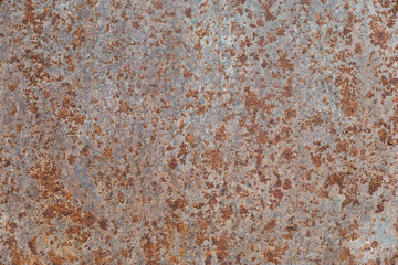 Dark worn rusty metal texture background.Iron surface rust
