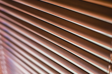 Background of wooden blinds, copy space.