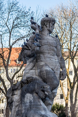 München - Neptunbrunnen im alten Botanischen Garten