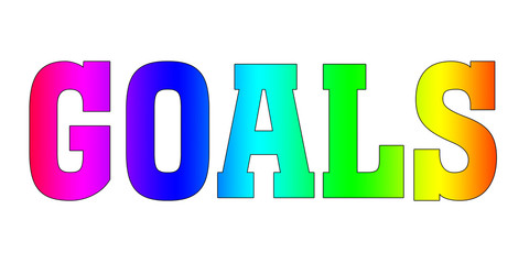 GOALS multicolor rainbow logo 