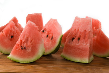 image of watermelon on white background closeup