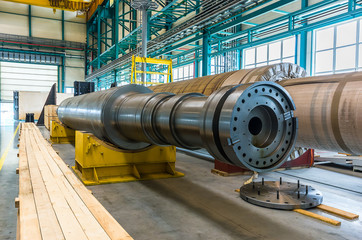 Large metal shaft in OJSC Power Machines