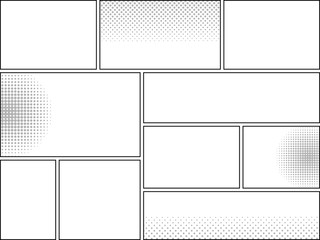 Comic book page blank template