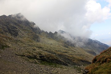 Stormy weather in the mountains 