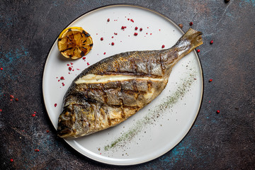 Dorado on grill