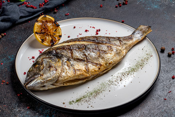 Dorado on grill