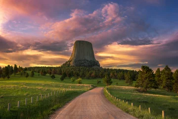 Poster Devils Tower, scenic sunrise, Wyoming © aheflin