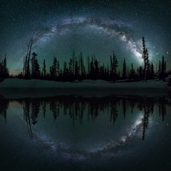 Saggitarius arm, Milkyway Galaxy, winter reflections, Utah