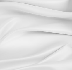 Fototapeta na wymiar White silk fabric texture background 