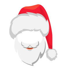 Santa Claus hat and beard