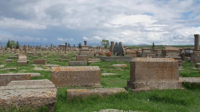 Ancient Tombs and Khachkars in Noratus Cemetery, Gegharkunik Province, Armenia 3