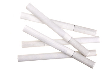 The cigarette isolated on a white background