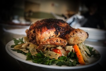 grilled chicken with vegetables