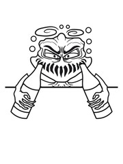 bier betrunken flaschen saufen party feiern alkohol trinken durst gnom klein dämon teufel hölle monster böse comic cartoon clipart horror halloween