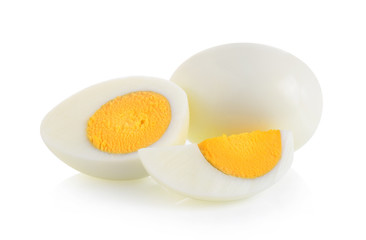 boiled egg isolated on white background