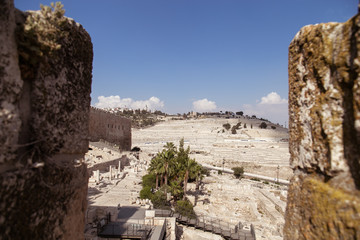 Fototapeta na wymiar City of David - Mount of Olives